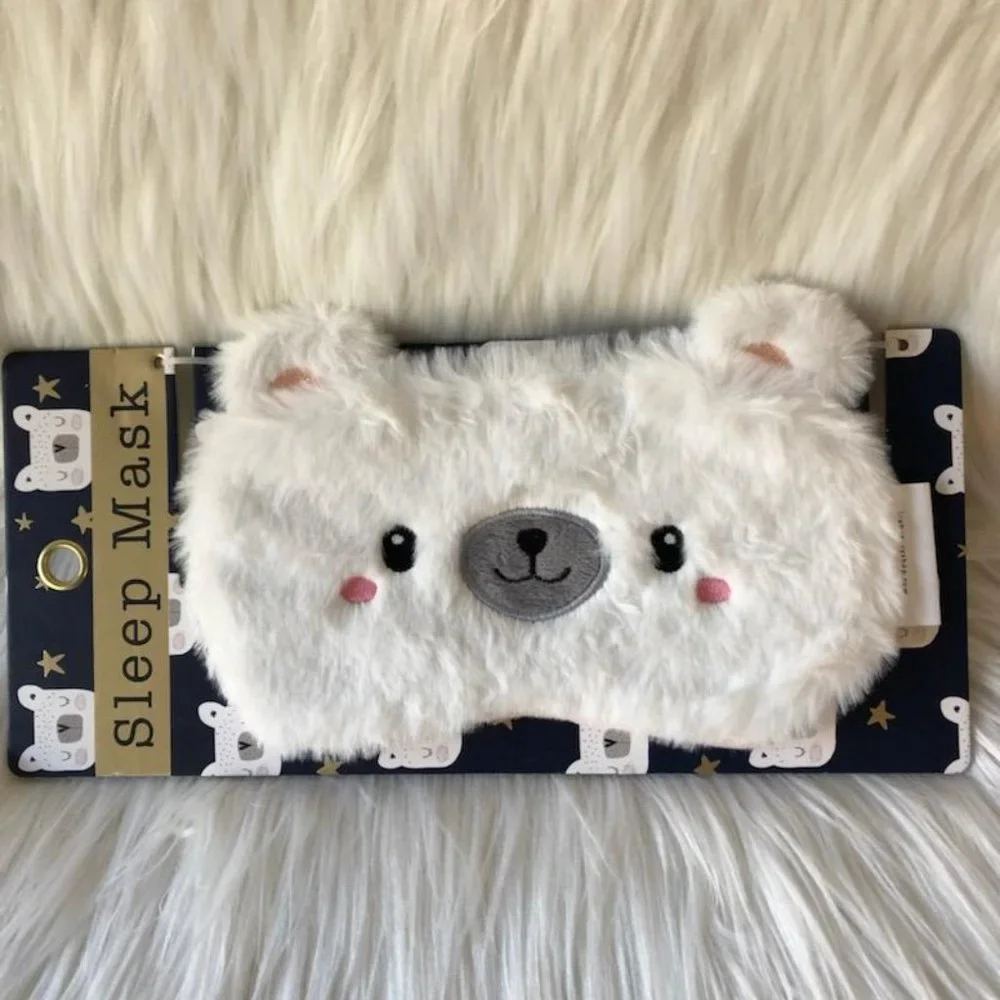 Polar Bear Plush Sleep Mask